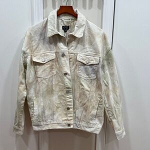 Boohoo Men’s Tie-Dye Oversized Denim Jacket